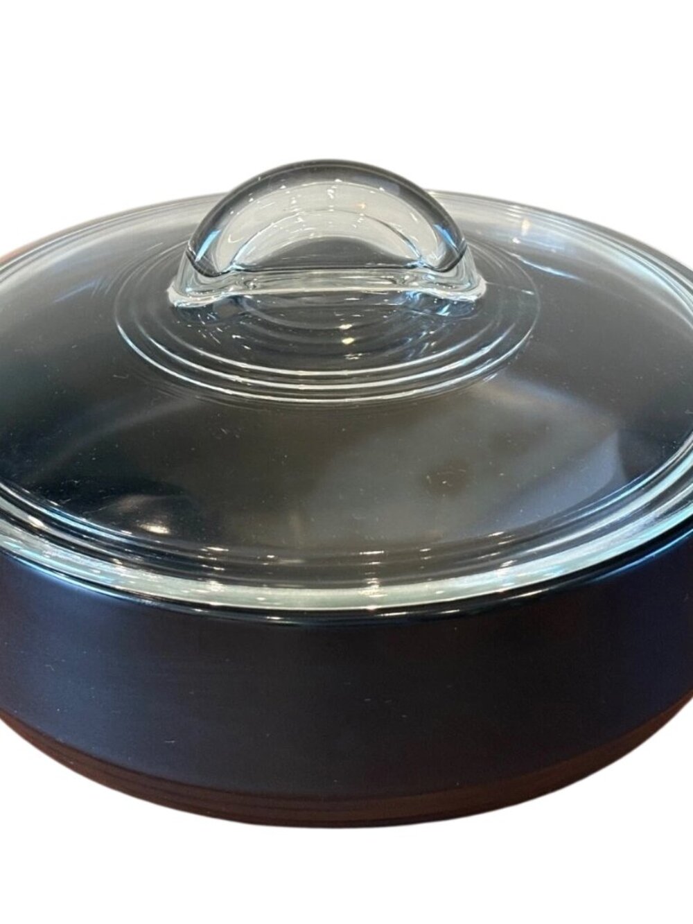 Pampered Chef Rockcrok 4 QT Black Glass Lid Everyday Pan Dutch Oven